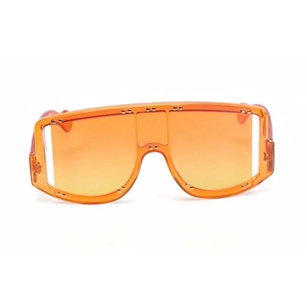 Women Oversized Sunglasses Fashion Trendy Oceanic Orange Lens Beach Style Lentes